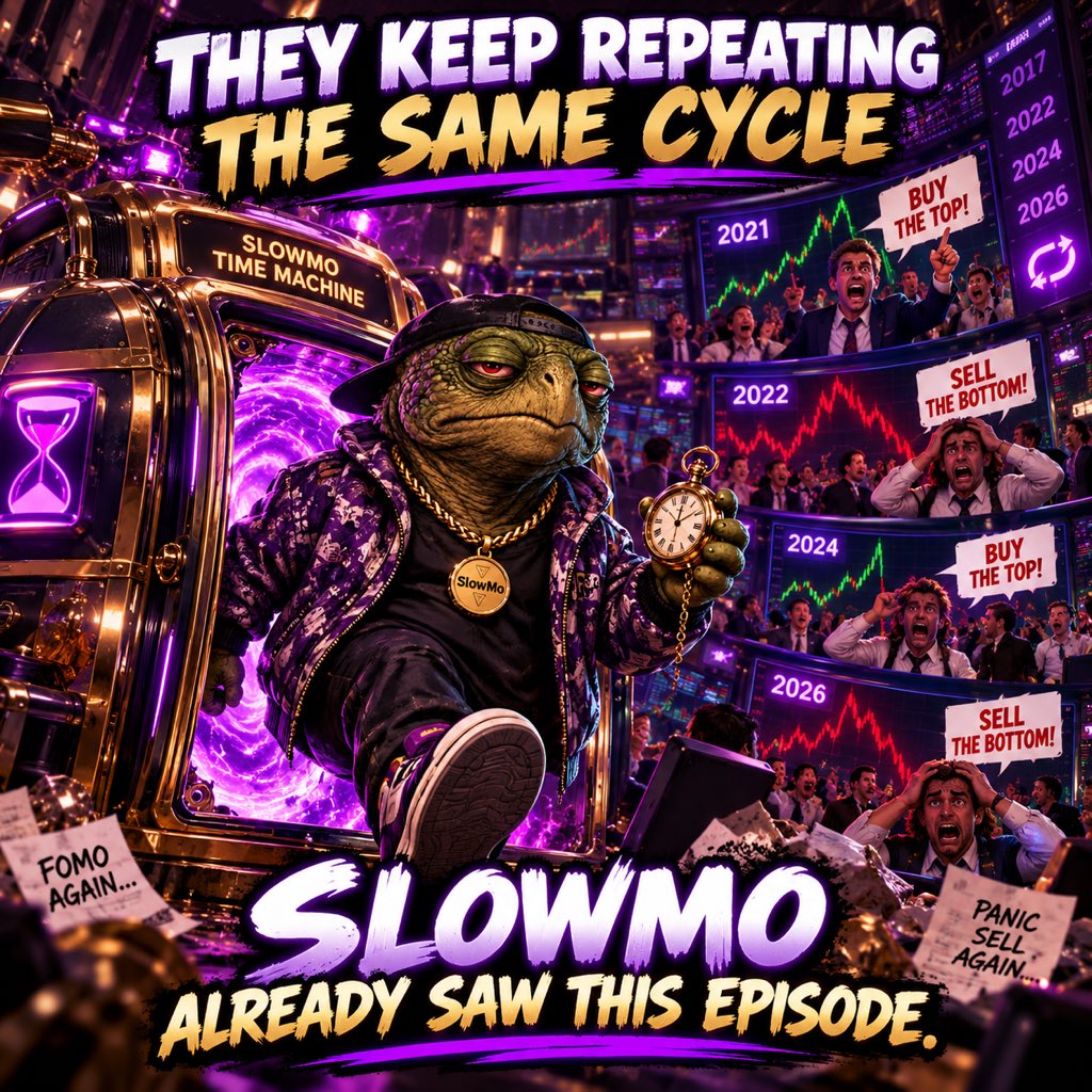 SLOWMO beside a time machine: They keep repeating the same cycle. SLOWMO already saw this episode.